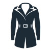 clothing coat fabric icon